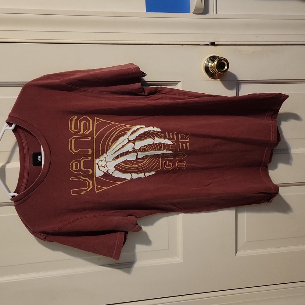 VANS Game Over T-Shirt Men's Maroon Medium